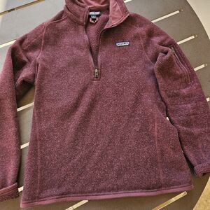 Patagonia Burgundy Quarter-Zip Fleece Pullover